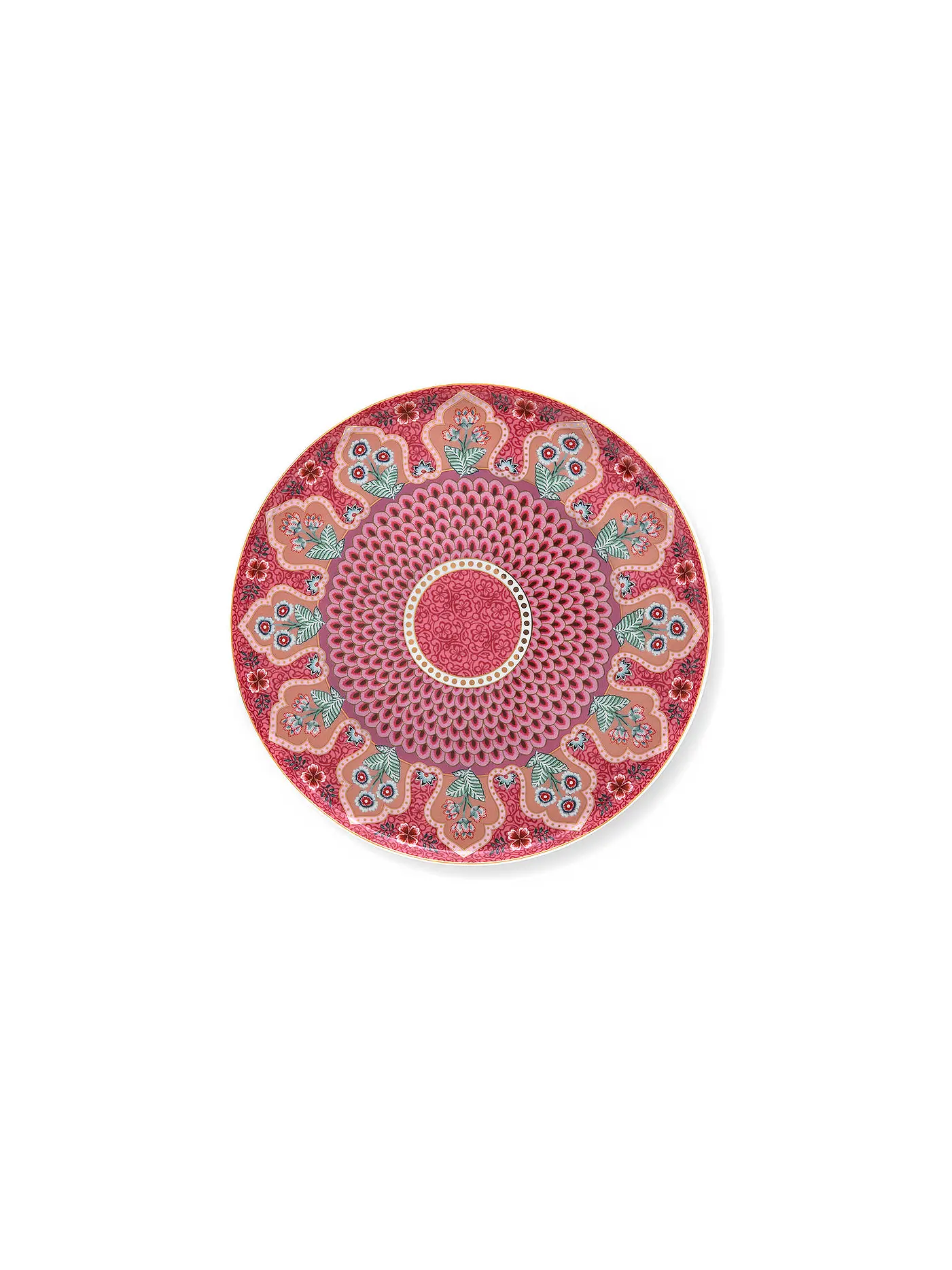 PIP STUDIO | Tortenplatte auf Fuss Mini 21cm Flower Festival Dark Pink | 